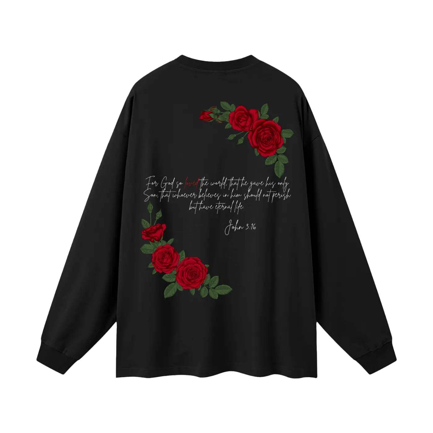 Agape (Love) Oversized Unisex Long Sleeve T-Shirt ODMPOD