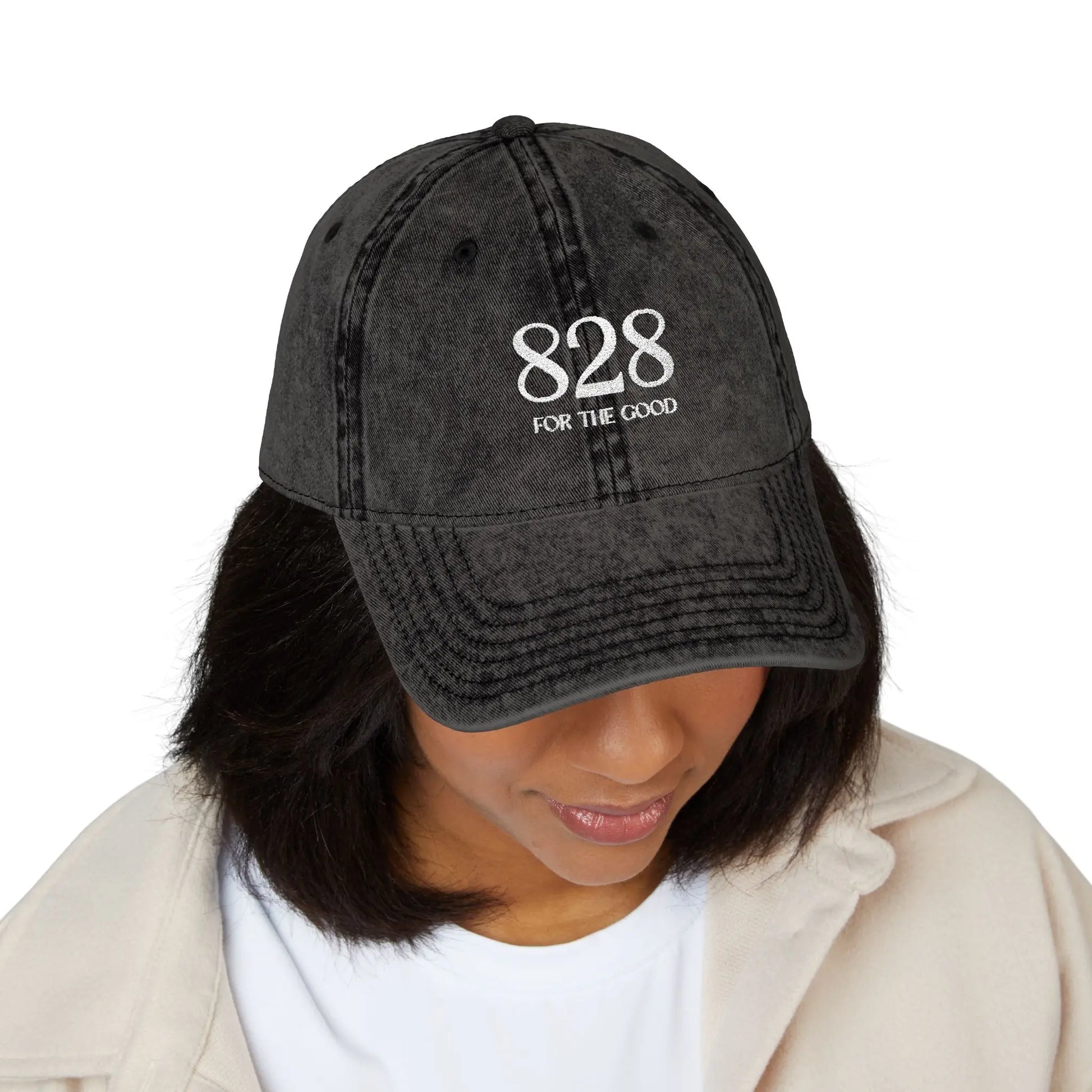 828 Vintage Embroidered Cap Printify