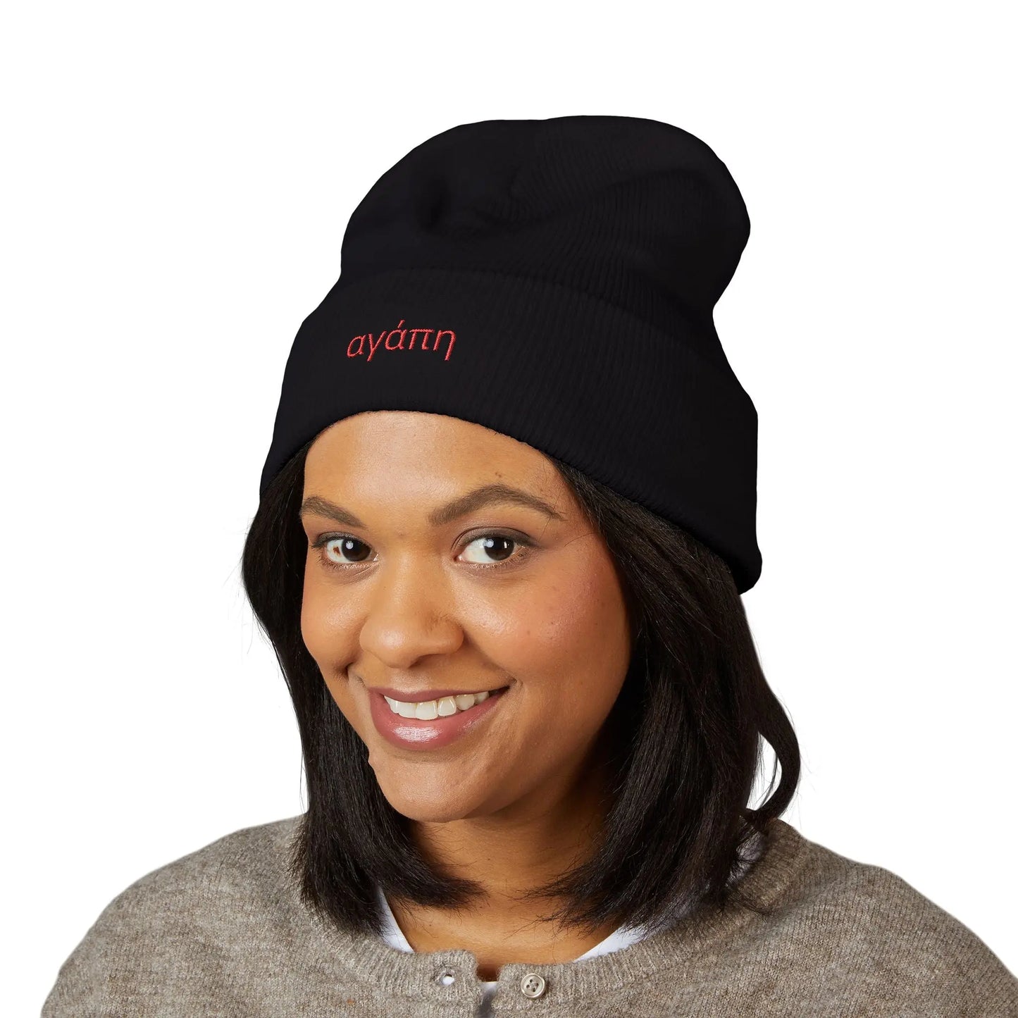 Agape (Love) Embroidered Winter Hat Printify