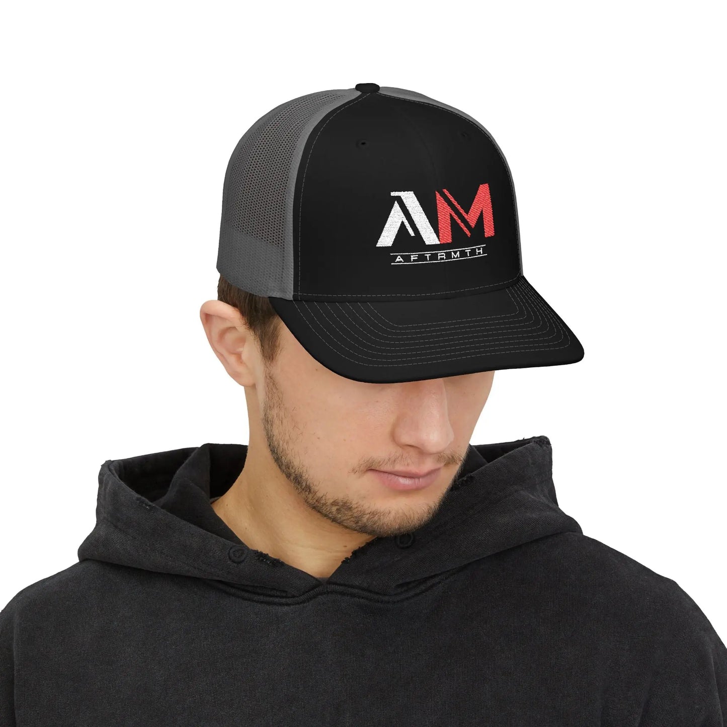 AFTRMTH Embroidered Snapback Trucker Cap Printify