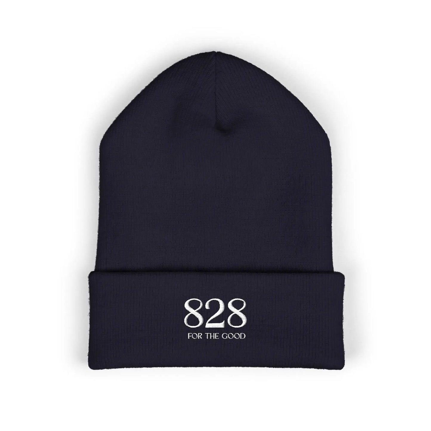 828 Embroidered Cuffed Beanie Printify