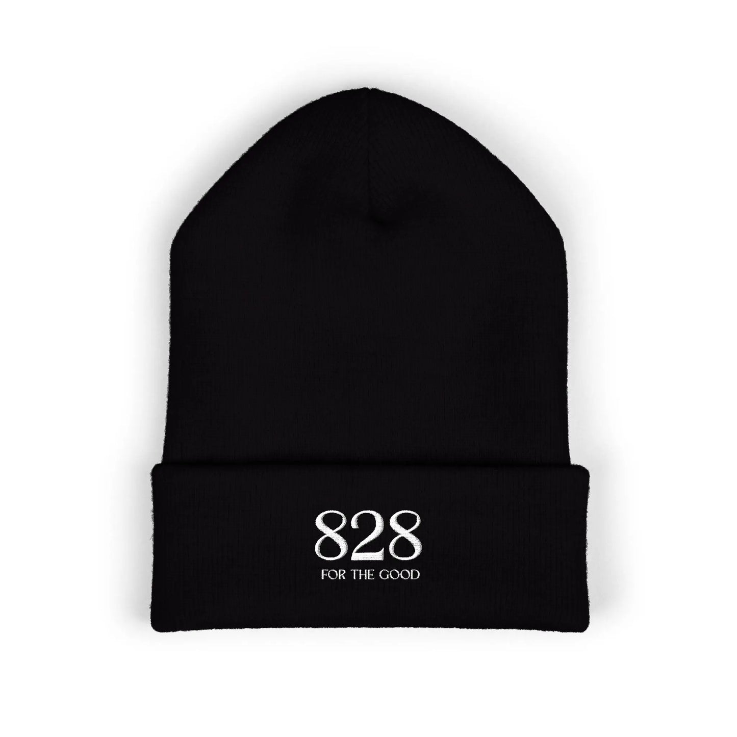 828 Embroidered Cuffed Beanie Printify