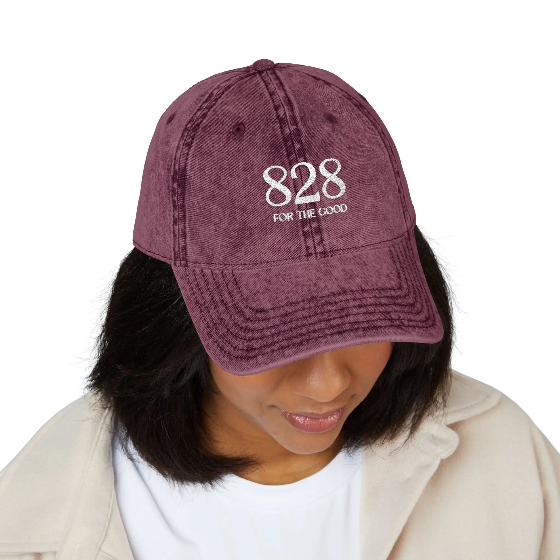 828 Vintage Embroidered Cap Printify