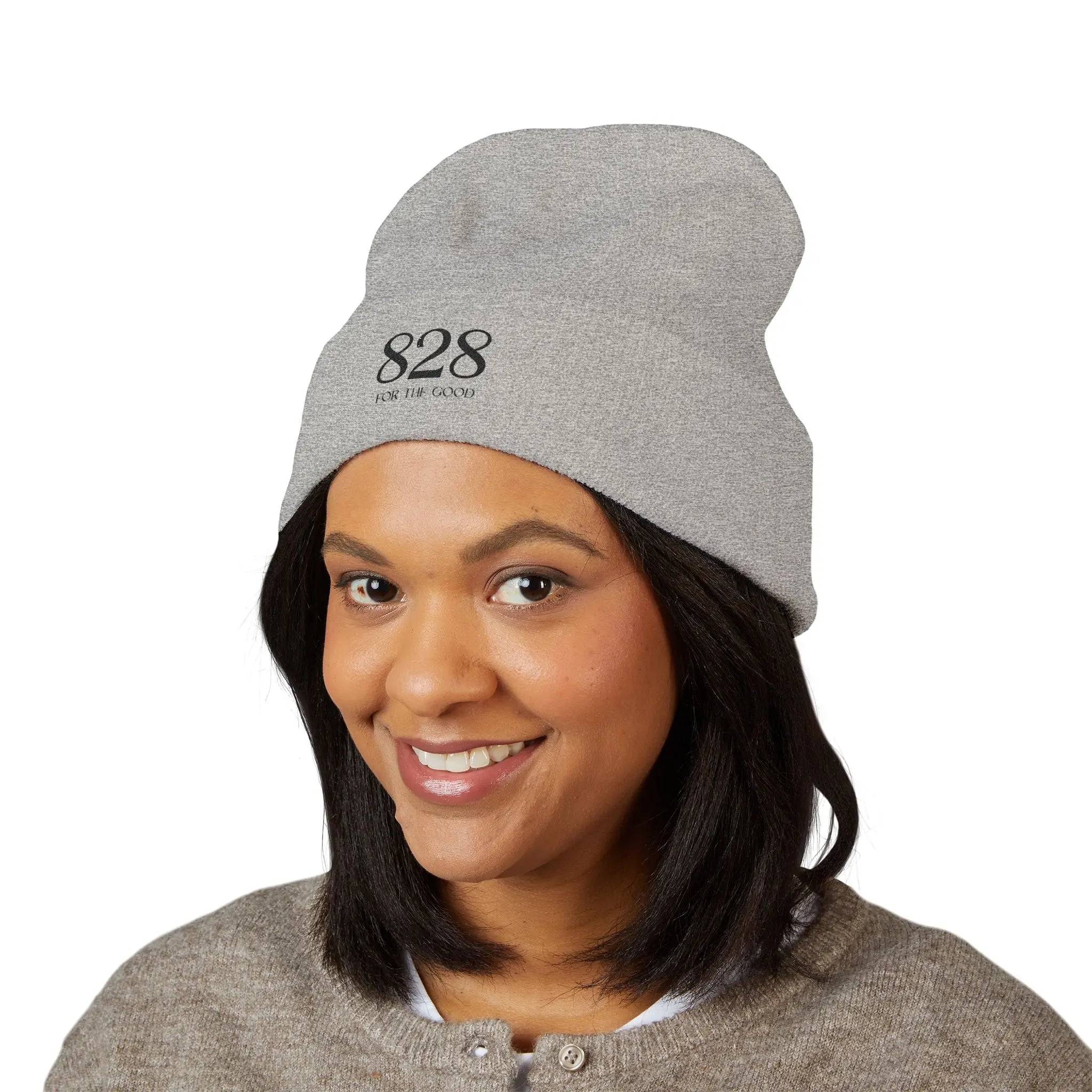 828 Embroidered Cuffed Beanie Printify