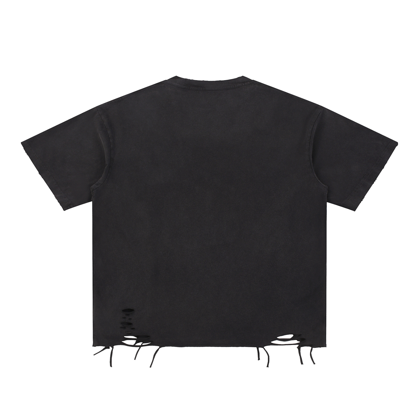 YHWH Snow Washed Raw-Hem T-Shirt