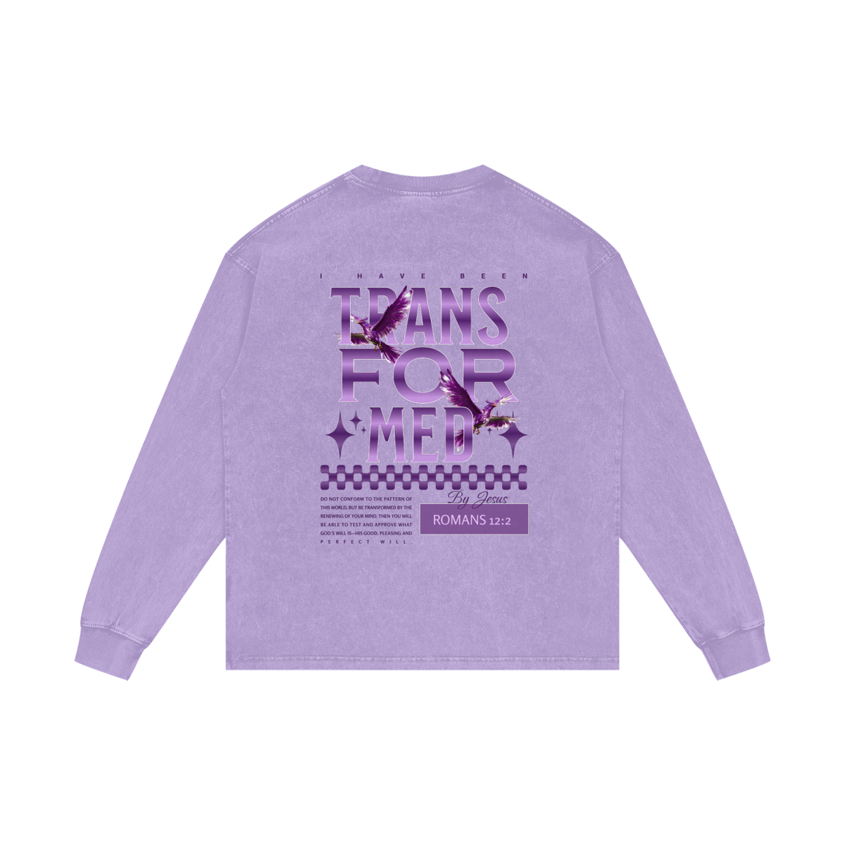 Transformed Acid Wash Oversize Long Sleeve T-Shirt