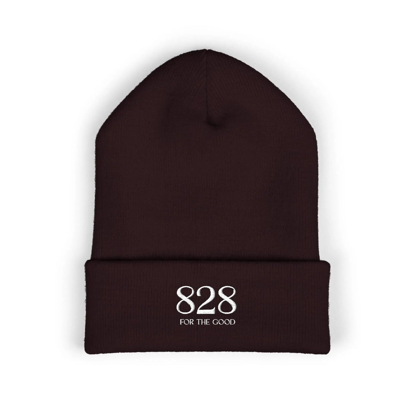 828 Embroidered Cuffed Beanie Printify