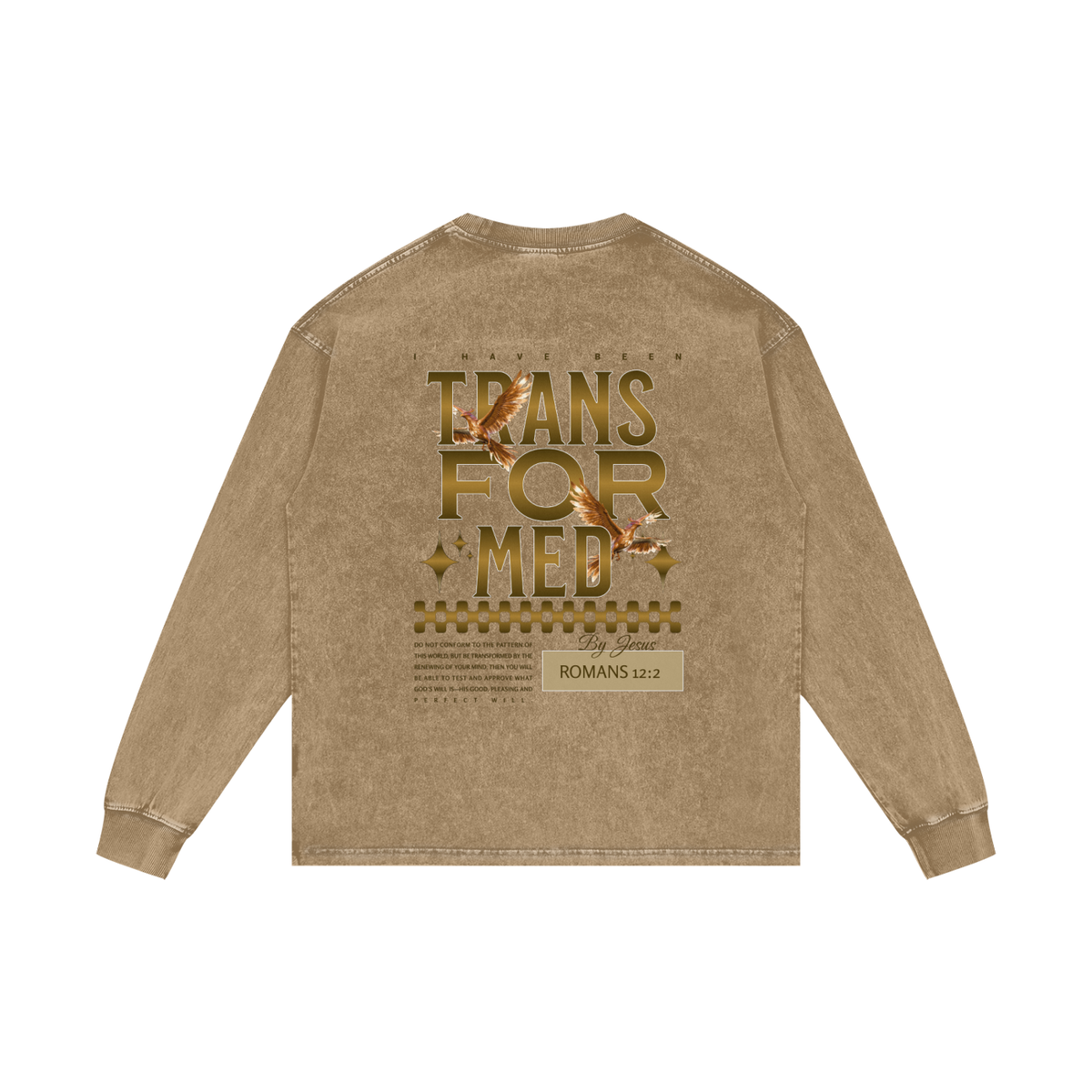 Transformed Acid Wash Oversize Long Sleeve T-Shirt