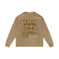 Transformed Acid Wash Oversize Long Sleeve T-Shirt