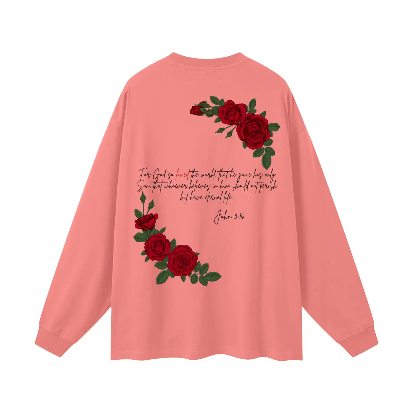 Agape (Love) Oversized Unisex Long Sleeve T-Shirt ODMPOD