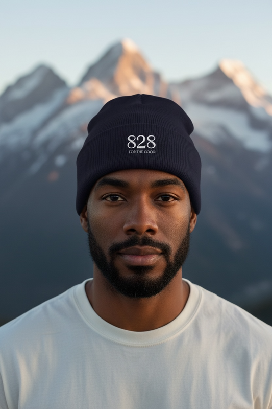 828 Embroidered Cuffed Beanie