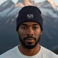 828 Embroidered Cuffed Beanie