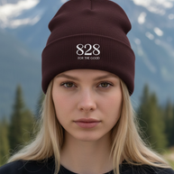 828 Embroidered Cuffed Beanie