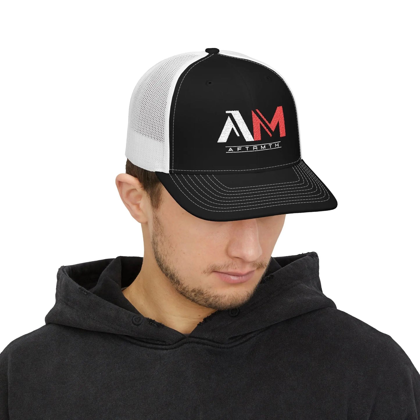 AFTRMTH Embroidered Snapback Trucker Cap Printify