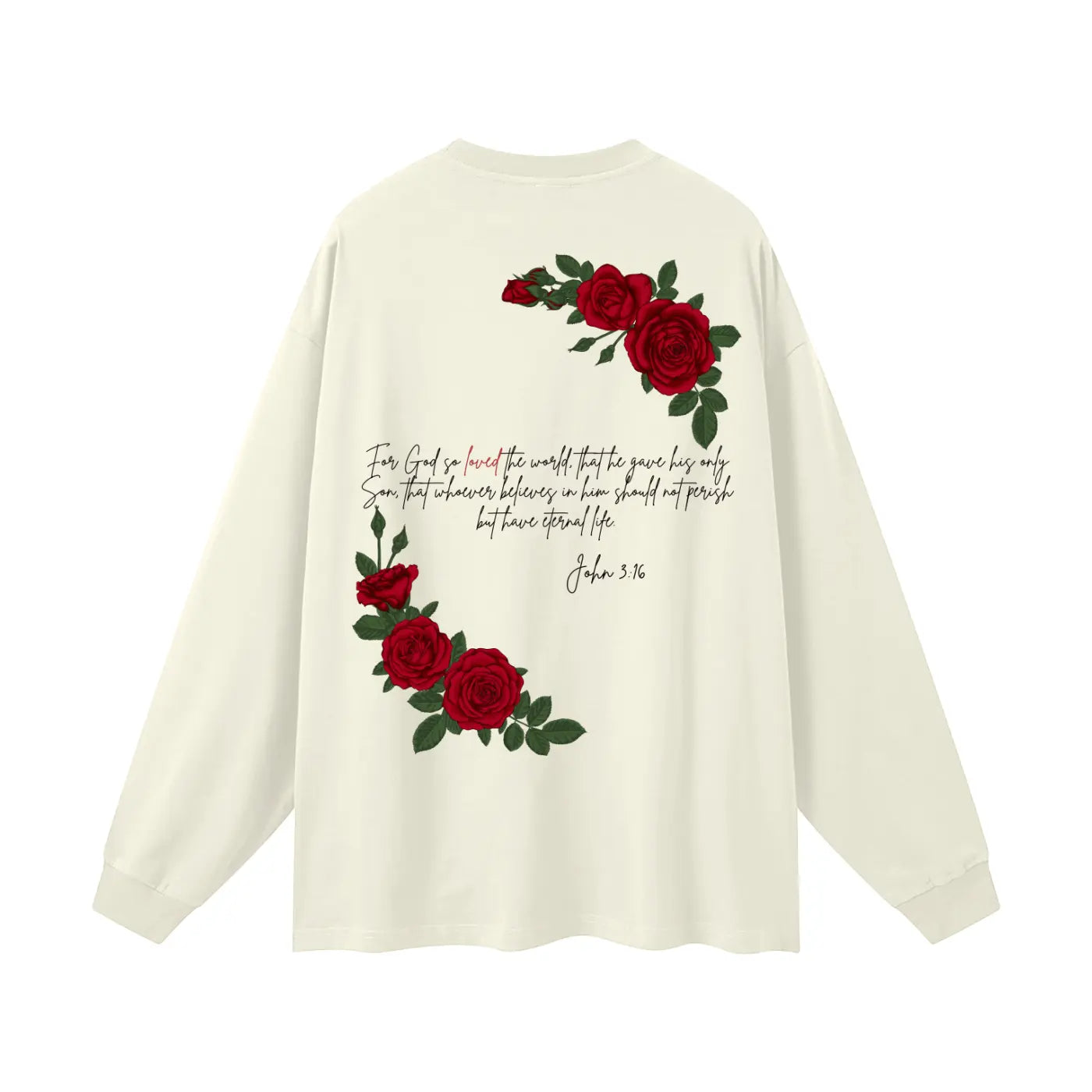 Agape (Love) Oversized Unisex Long Sleeve T-Shirt ODMPOD