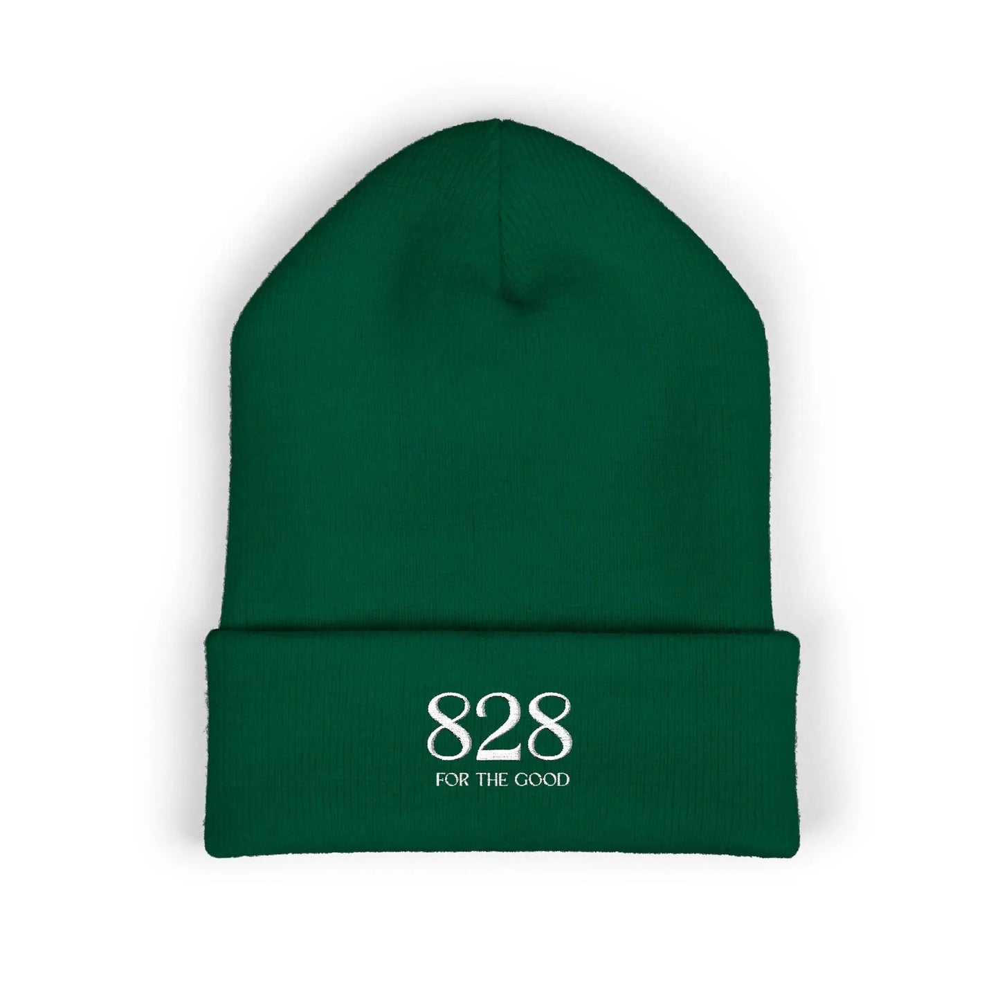 828 Embroidered Cuffed Beanie Printify