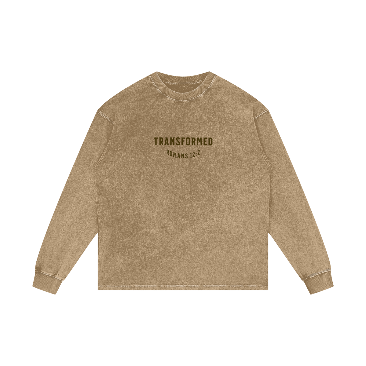 Transformed Acid Wash Oversize Long Sleeve T-Shirt
