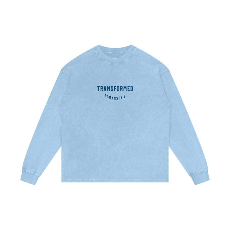 Transformed Acid Wash Oversize Long Sleeve T-Shirt
