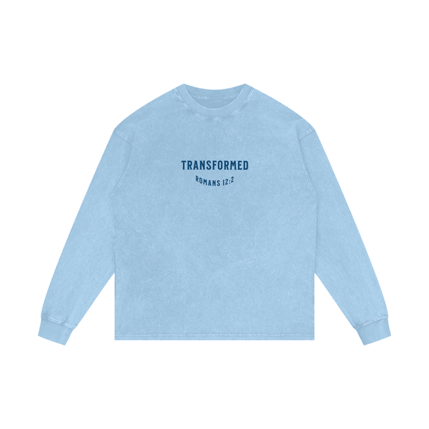 Transformed Acid Wash Oversize Long Sleeve T-Shirt