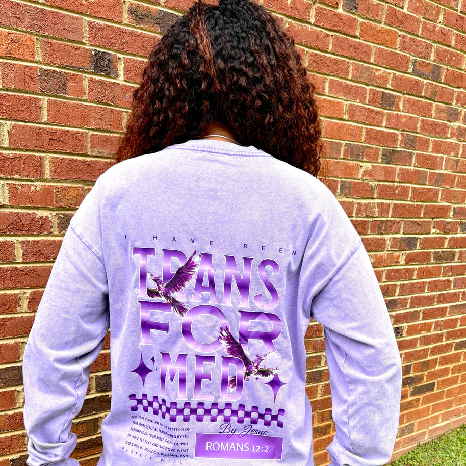 Transformed Acid Wash Oversize Long Sleeve T-Shirt