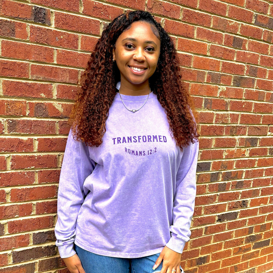 Transformed Acid Wash Oversize Long Sleeve T-Shirt