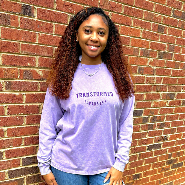 Transformed Acid Wash Oversize Long Sleeve T-Shirt