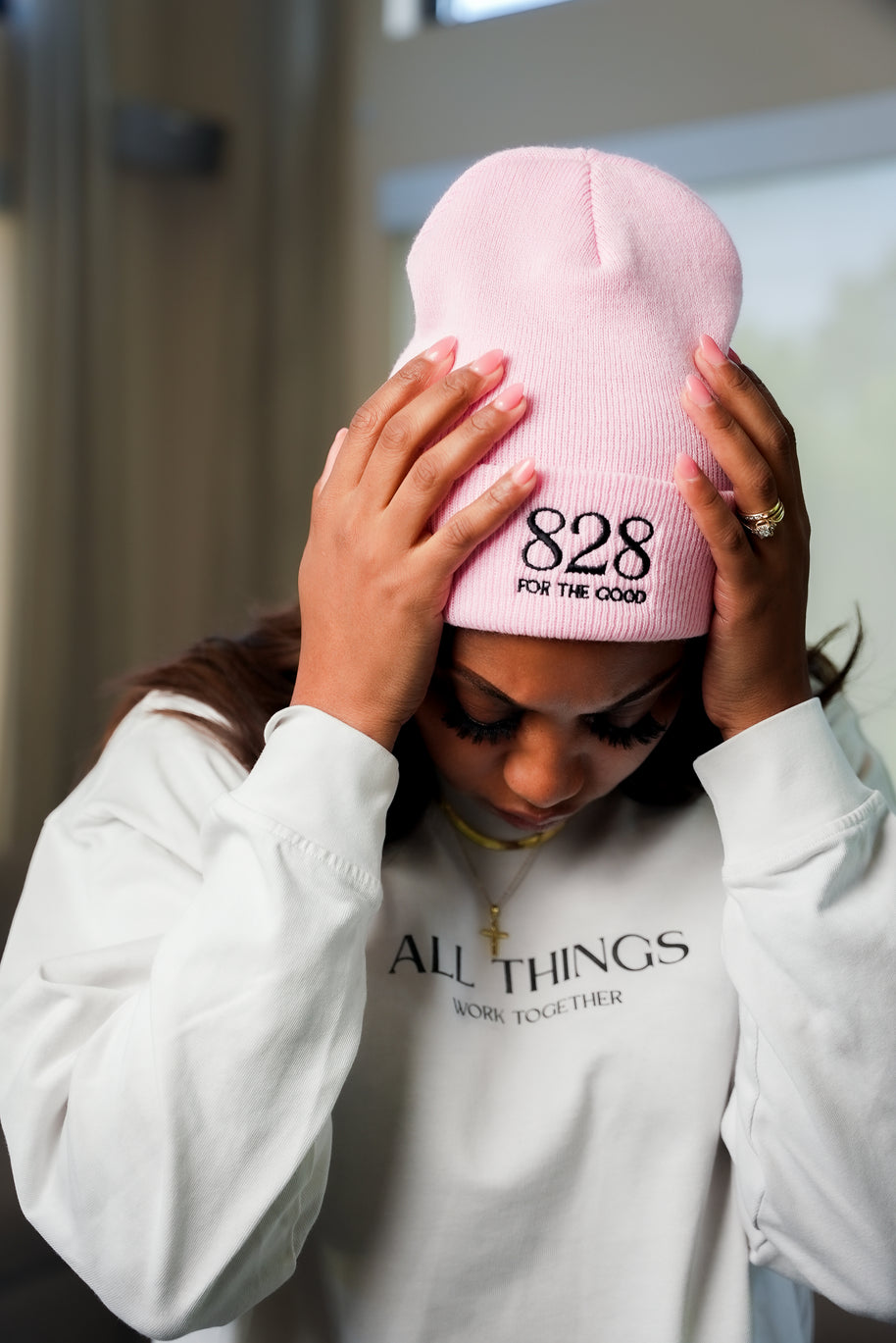 828 Embroidered Cuffed Beanie