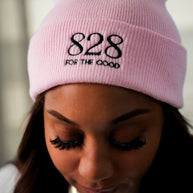 828 Embroidered Cuffed Beanie