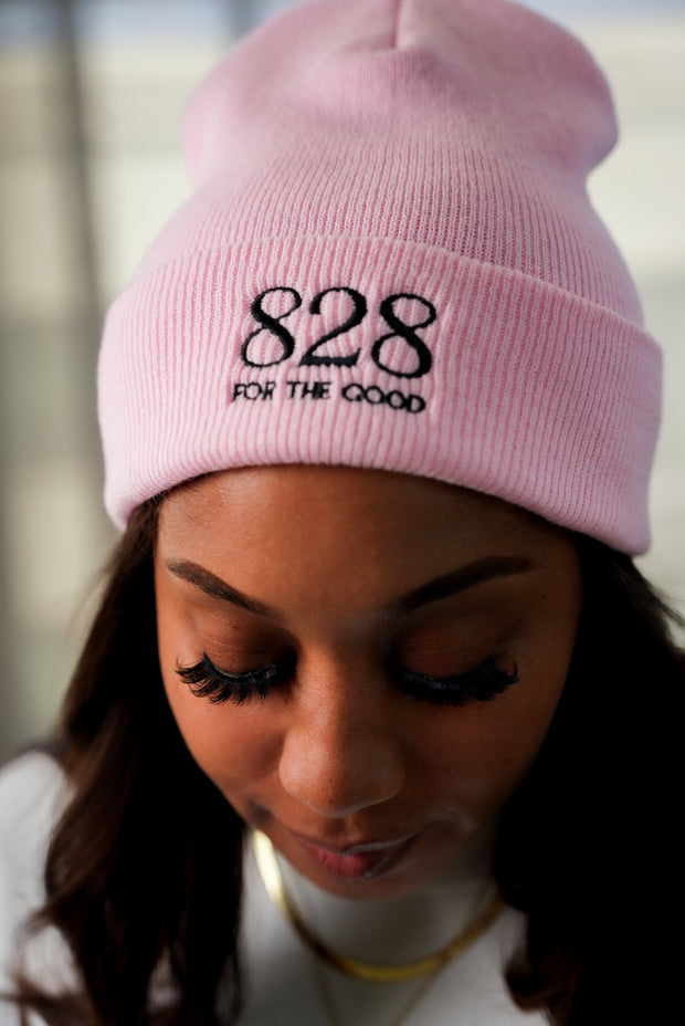 828 Embroidered Cuffed Beanie