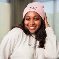 828 Embroidered Cuffed Beanie