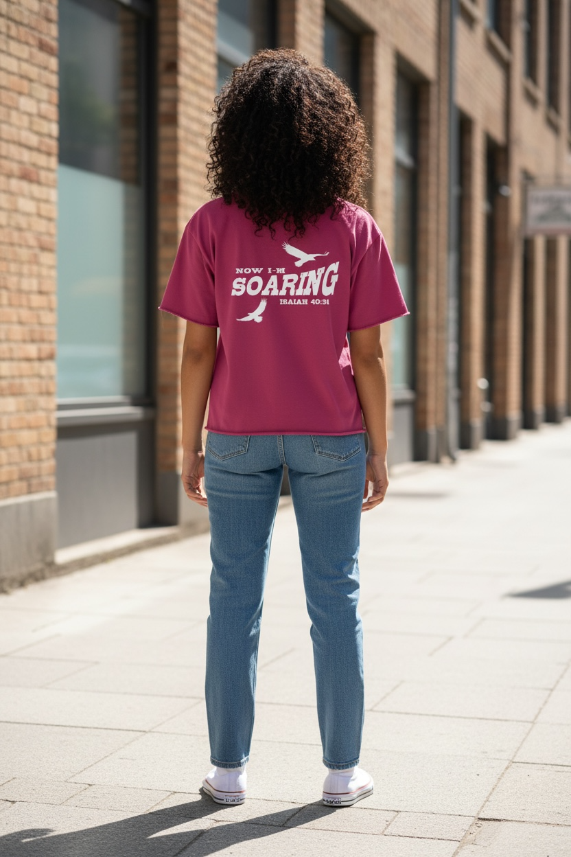 Soaring Sun Fade Raw Edge T-Shirt