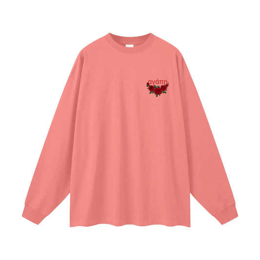 Agape (Love) Oversized Unisex Long Sleeve T-Shirt ODMPOD