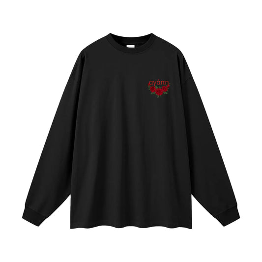 Agape (Love) Oversized Unisex Long Sleeve T-Shirt ODMPOD