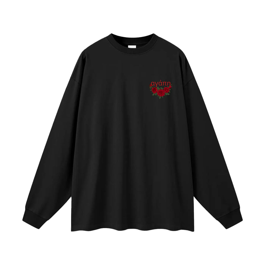 Agape (Love) Oversized Unisex Long Sleeve T-Shirt ODMPOD