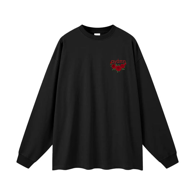 Agape (Love) Oversized Unisex Long Sleeve T-Shirt ODMPOD
