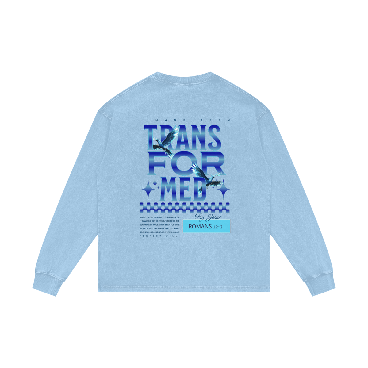 Transformed Acid Wash Oversize Long Sleeve T-Shirt