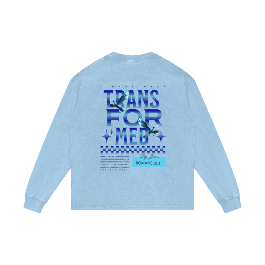 Transformed Acid Wash Oversize Long Sleeve T-Shirt