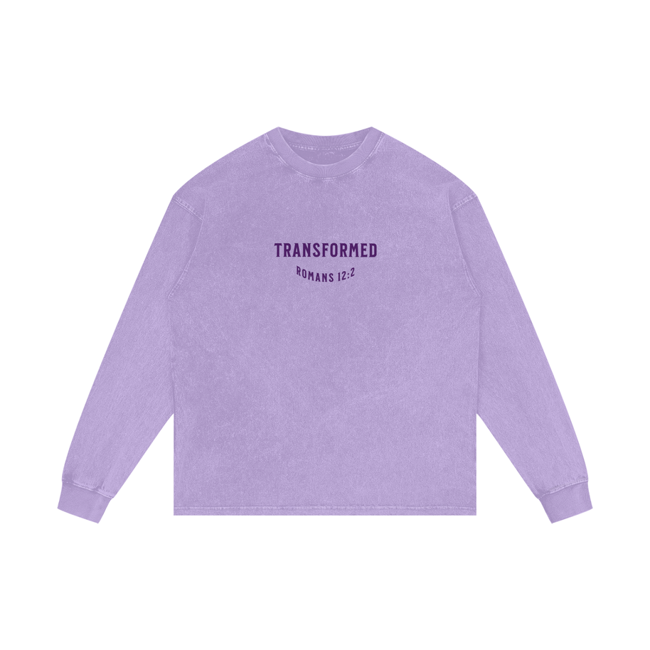 Transformed Acid Wash Oversize Long Sleeve T-Shirt